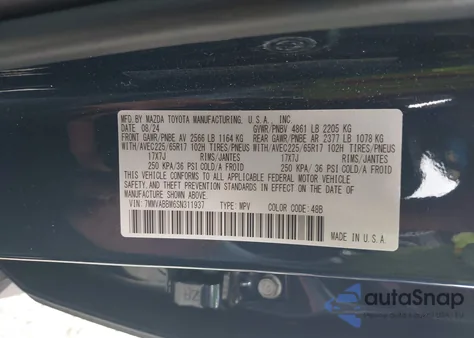 2025 Mazda Cx-50 2.5 S Preferred Package from USA, damaged, VIN 7MMVABBM6SN311937